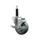 Service Caster 3.5'' Gray Poly Swivel 3/4'' Expanding Stem Caster with Brake SCC-EX20S3514-PPUB-TLB-34 - alternate 1